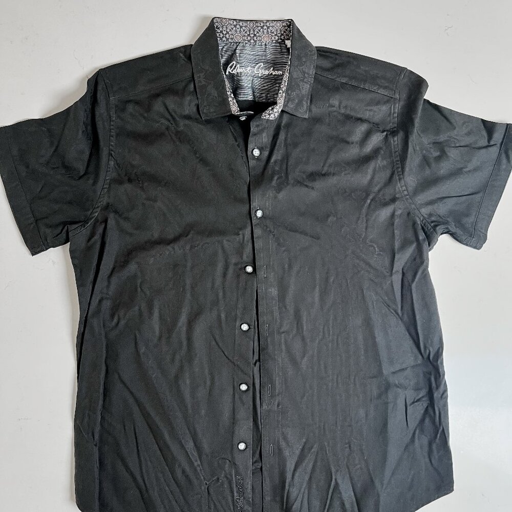 Robert Graham Black Floral Shirt Size L